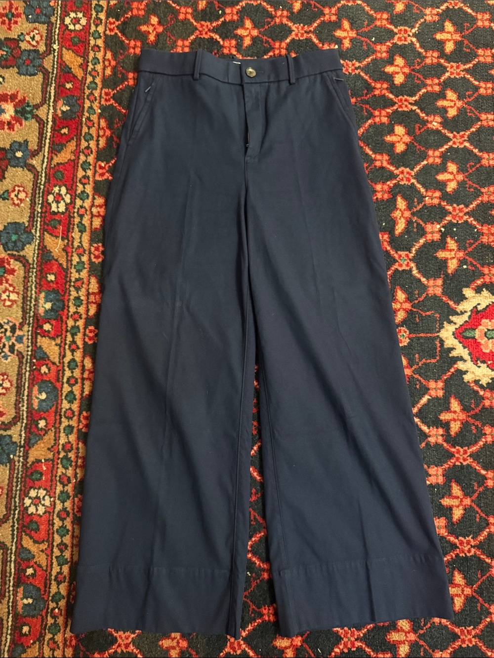 SPANX Women’s Navy Wide-Leg Dress Pants